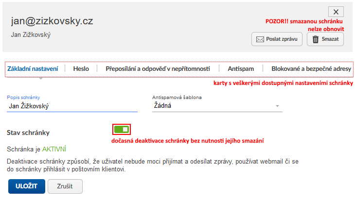 Upravy schranky